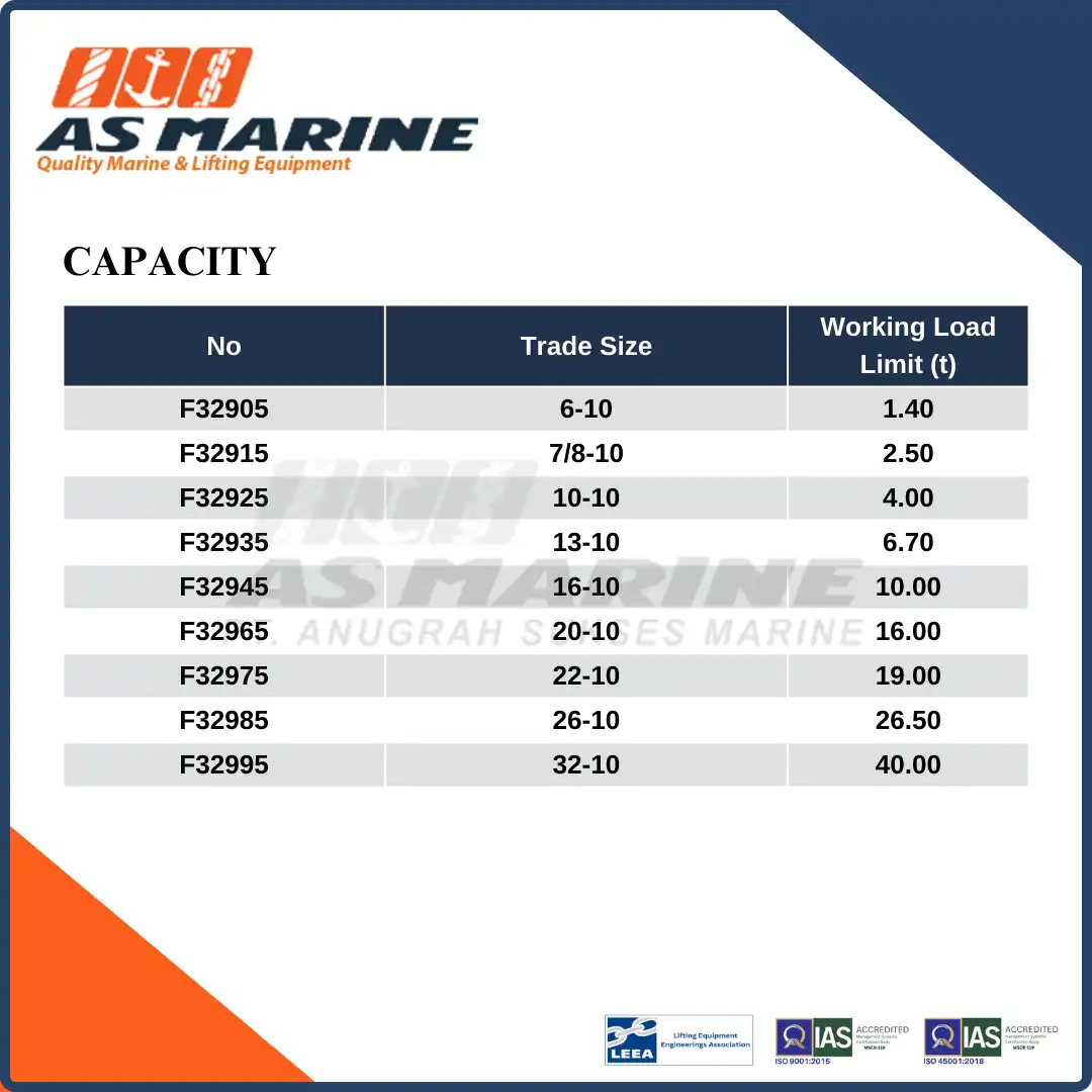 Capacity THIELE Eye Sling Hook / Kait / Gancu TWN 1841/1